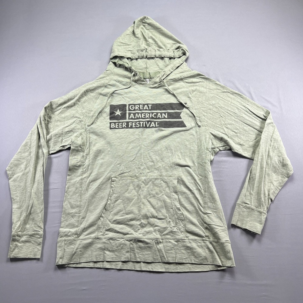 Ouray Hoodie Unisex L Olive Green Great American Beer Festival Spellout Cotton